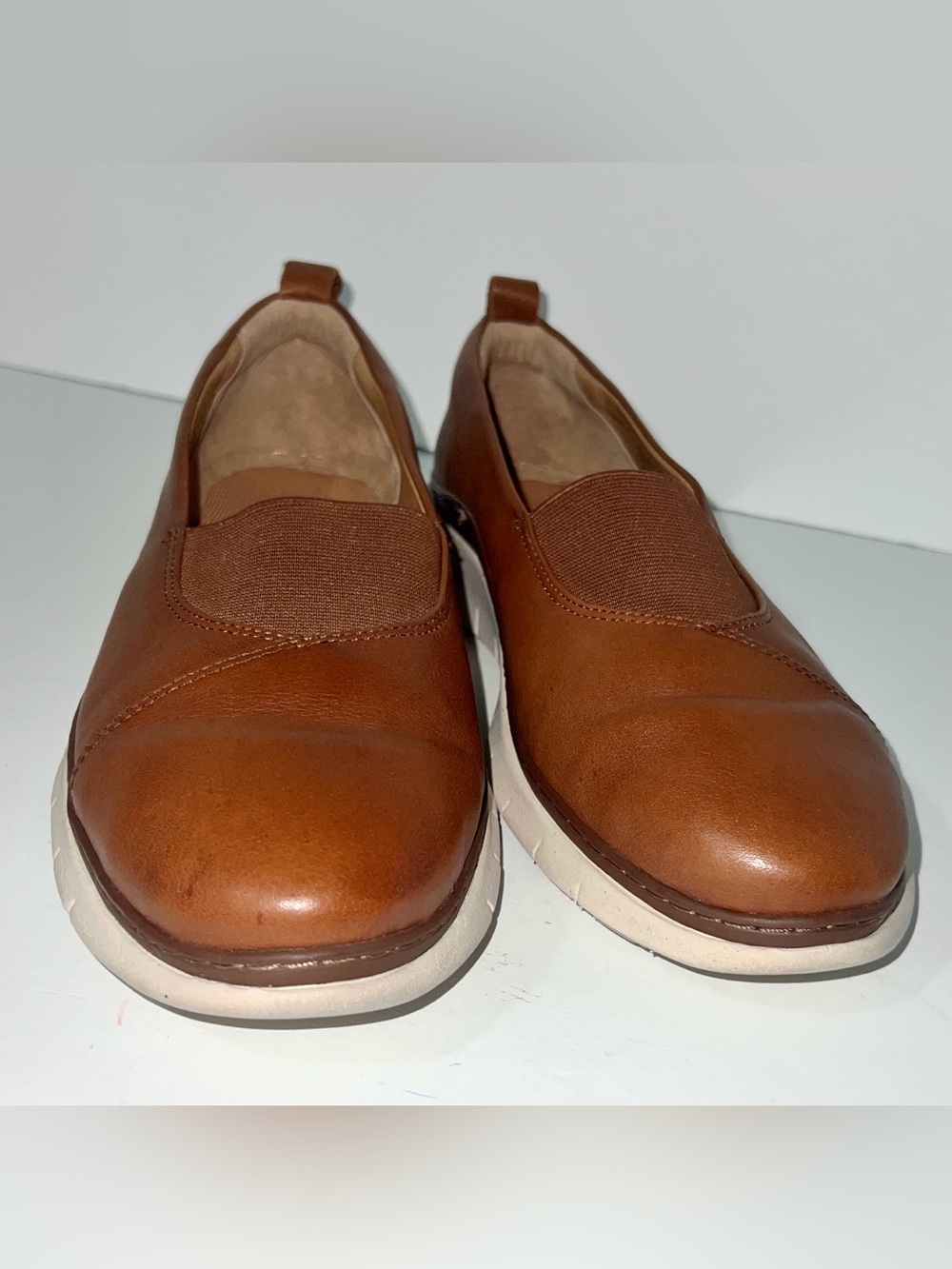 Vionic Fresh Linden Brown Leather Slip On Walking Loafers Comfort Shoes Size 9 - Picture 6 of 15